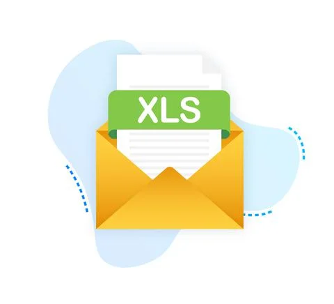 Download XLS button on laptop screen. Downloading document concept. File with 스톡 일러스트