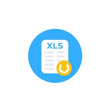 Download xls document file vector icon Stock Illustration