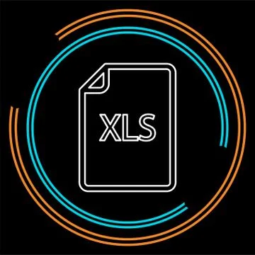 Download XLS document icon - vector file format Stock Illustration