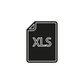 Download XLS document icon - vector file format symbol Stock Illustration