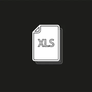 Download XLS document icon - vector file format symbol Stock Illustration