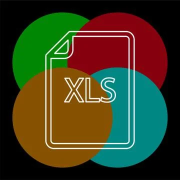 Download XLS document icon - vector file format Stock Illustration