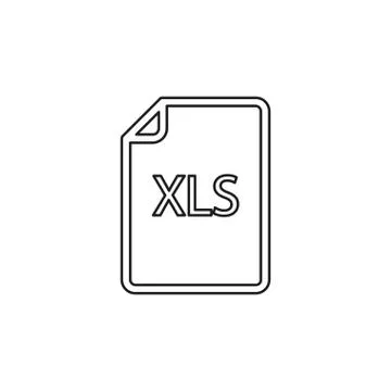 Download XLS document icon - vector file format Stock Illustration
