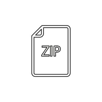 Download ZIP document icon - vector file format Stock Illustration