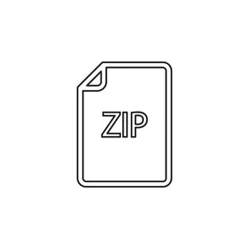 Download ZIP document icon - vector file format 스톡 일러스트