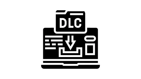 Downloadable content education platform glyph icon animation Stock Footage 326144353