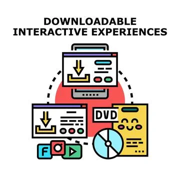 Downloadable interactive experiences for digital content and media イラスト素材