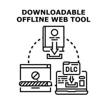 Downloadable offline web tool concept for computing Stock Illustration