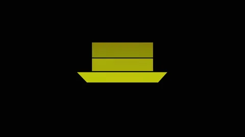 Downloading arrow icon, loopable animation on a black background Stock Footage 137967090