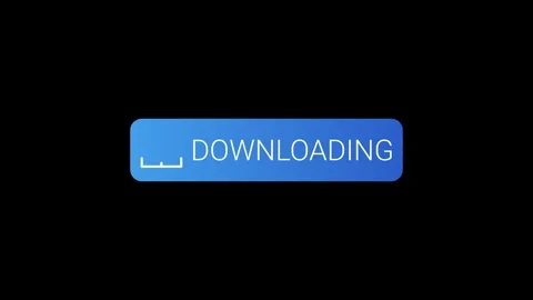 Downloading Button Process Animation, User Interface Element Stock Footage 328448792