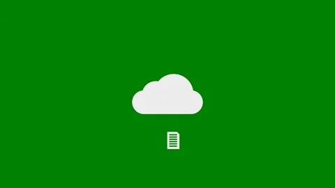 Downloading from Cloud concept - Green Screen, 7.5% gray Stock Footage 331659444