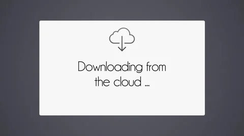 Downloading from the cloud Stock Footage 40773989