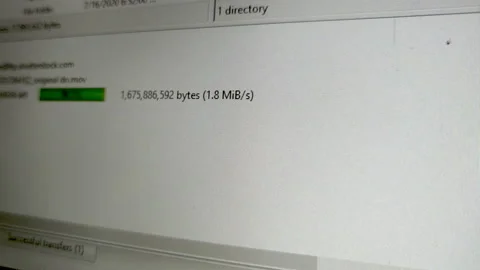 Downloading Content from the Internet. Numeric Download Speed in MBPS  動画素材 137220450