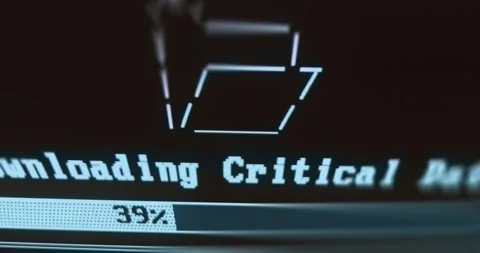 Downloading Critical Data with a progress bar Video stock 321761356