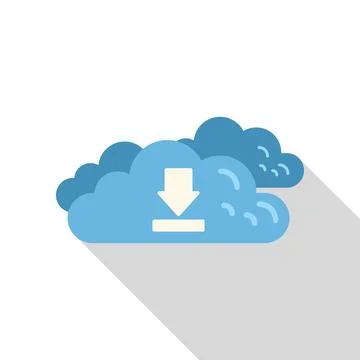 Downloading data from the cloud computing technology system Illustrazione stock