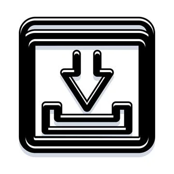 Downloading data file with down arrow icon Stock Illustration