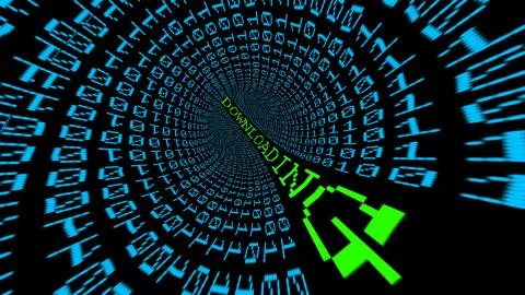 Downloading data tunnel Stockillustratie