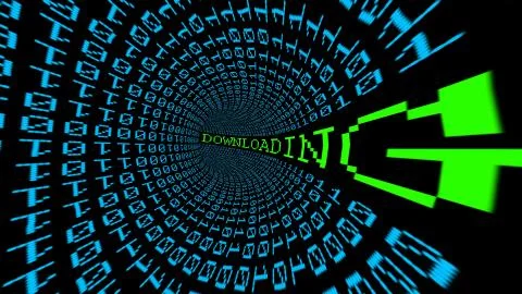 Downloading data tunnel 스톡 일러스트