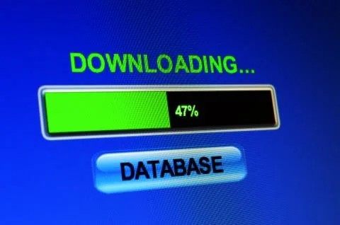 Downloading database 写真素材