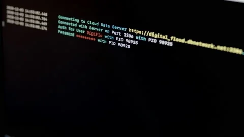 Downloading Databases from Cloud Server and Parse Data Stock Footage 158864537