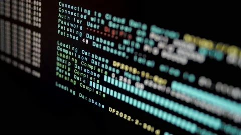 Downloading Databases from Cloud Server and Parse Data Stock Footage 158884355