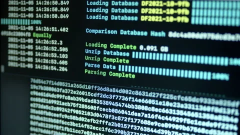 Downloading Databases from Cloud Server and Parse Data Stock Footage 167191380