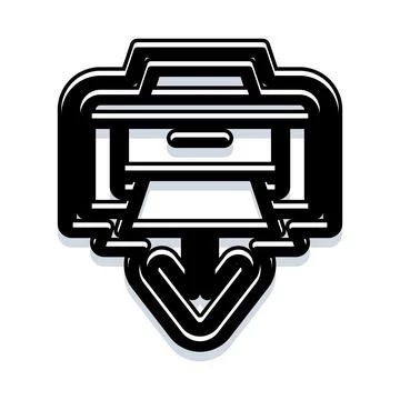 Downloading document icon generating digital information output Stock Illustration