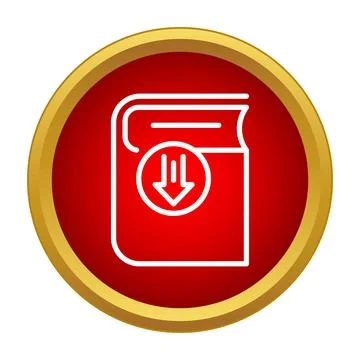 Downloading e book information in digital library icon 库存插图