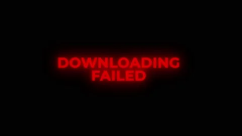 Downloading Failed Red Warning Error Alert Computer Virus alert Hacking Message Stock Footage 219191510