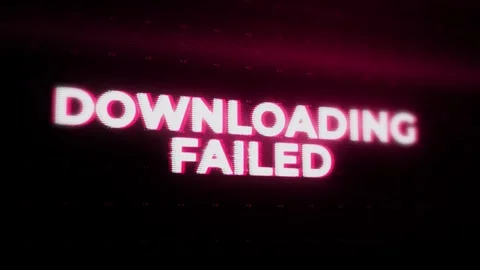 Downloading Failed Warning Alert Error Message flashing on Screen, Computer Stock Footage 246956208
