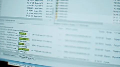 Downloading files through FTP computer program Stock Footage 122456064