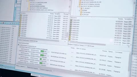 Downloading files through FTP computer program Stock Footage 153631071