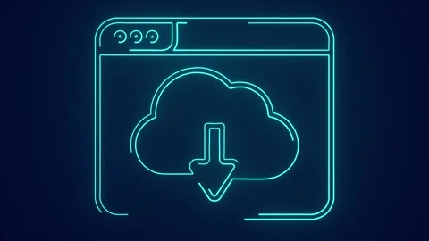 Downloading files window tab in website cloud storage animation Video stock 241835905