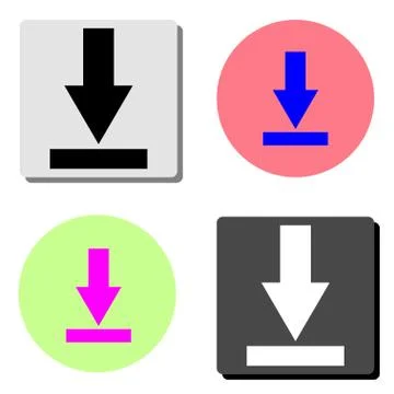 Downloading. flat vector icon Stock Illustration