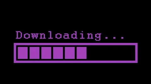 Downloading infographic with progress bar multicolored Stock Footage 76724739