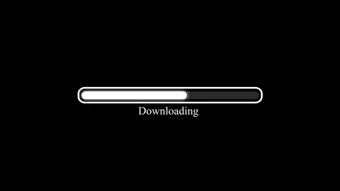 Downloading Loading Progress Bar Animation with Smooth Waiting Transition Stock Footage 337071026