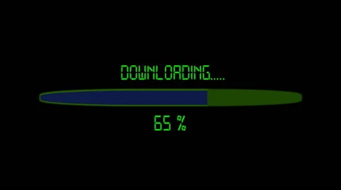 Downloading one per cent to hundred per cent complete Stock Footage 41831695