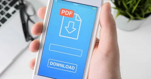 Downloading pdf file to the smartphone 動画素材 79284260