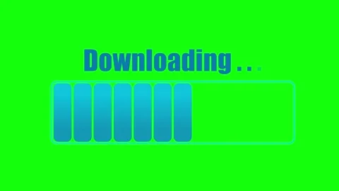 Downloading process bar in greenscreen Animation, downloading process anima.. Stock Footage 273495290