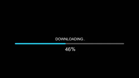 Downloading progress bar animation, loading transfer file download 0 to 100% Stock Footage 231031559