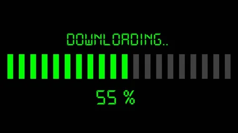 Downloading progress bar - digital green Stock Footage 41476909