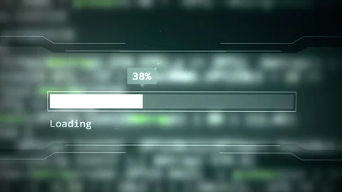 Downloading progress bar. Percent indicator. Source code Stock Footage 140752249