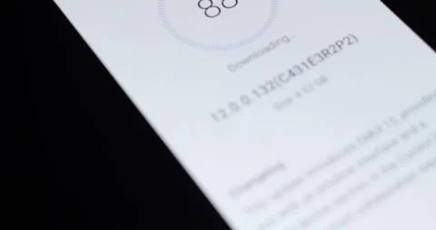 Downloading Software Update on Smartphone Device Stock Footage 189458061