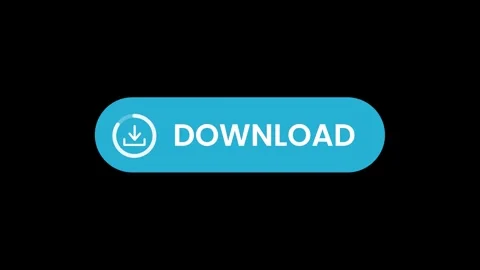 Downloading text button complete animation isolated on black background Stock Footage 324961840