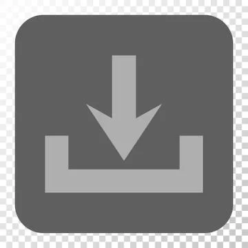 Downloads Rounded Square Button Illustrazione stock