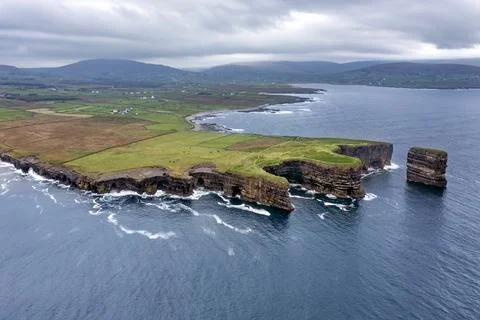 Downpatrick Head Aerial Foto stock