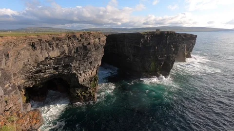 Downpatrick Head Sea Cliffs Stock Footage 113784942