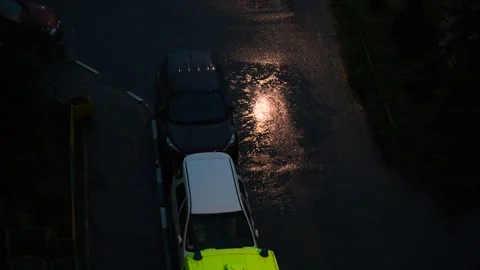 Downpour in night city Video stock 244000378