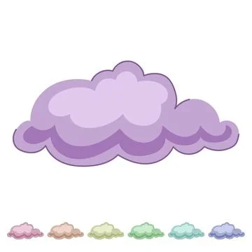 Downpour rain cloud vector cartoon graphic Illustrazione stock