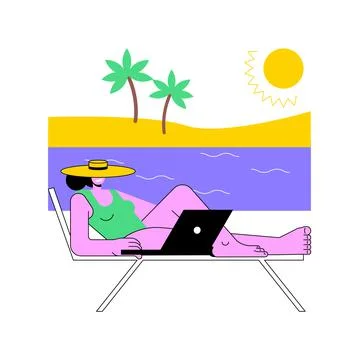 Downshifting abstract concept vector illustration. Stock Illustration